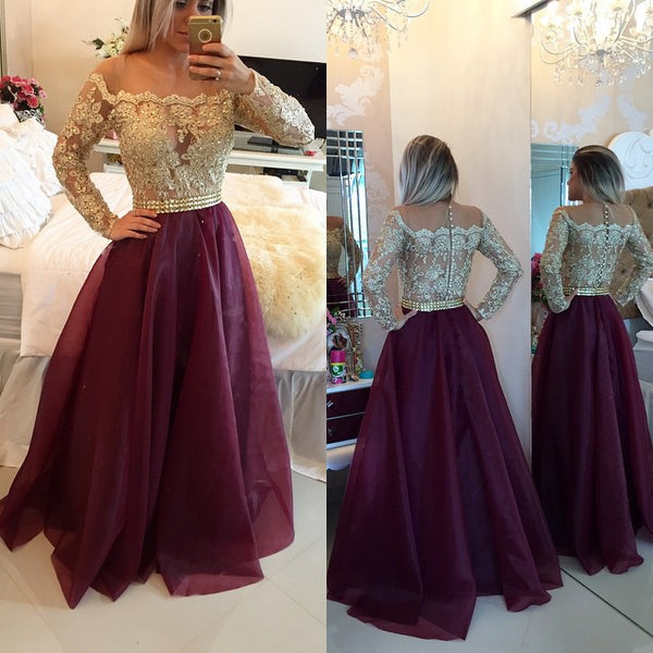 Sweetheart Burgundy Long Prom Dress Popular Plus Size Formal Evening Dresses For Teens