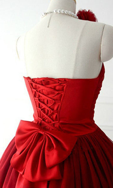 Custom Made Short Burgundy Prom Dress, Burgundy Bridesmaid Dress, Graduation/Homecoming Dress
