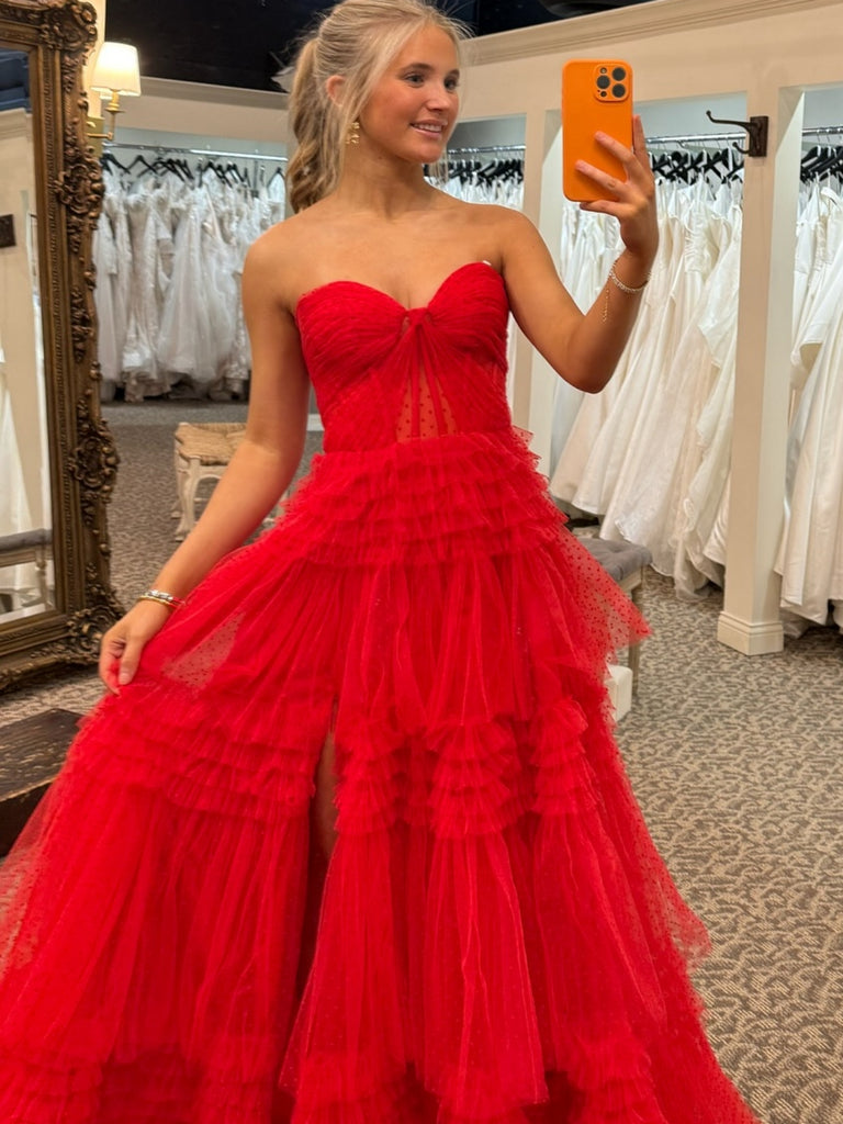 Amsterdam Life Smoke And Vape Strapless Red Ball Gown with Ruffle Skirt and Jacket EN19090086 A Line Strapless Ruffle Red Tulle Long Prom Dresses, Long Red Formal Graduation Evening Dresses SP3219 Amsterdam Life Smoke And Vape Strapless Red Ball Gown with Ruffle Skirt and Jacket EN19090086 A Line Strapless Ruffle Red Tulle Long Prom Dresses, Long Red Formal Graduation Evening Dresses SP3219