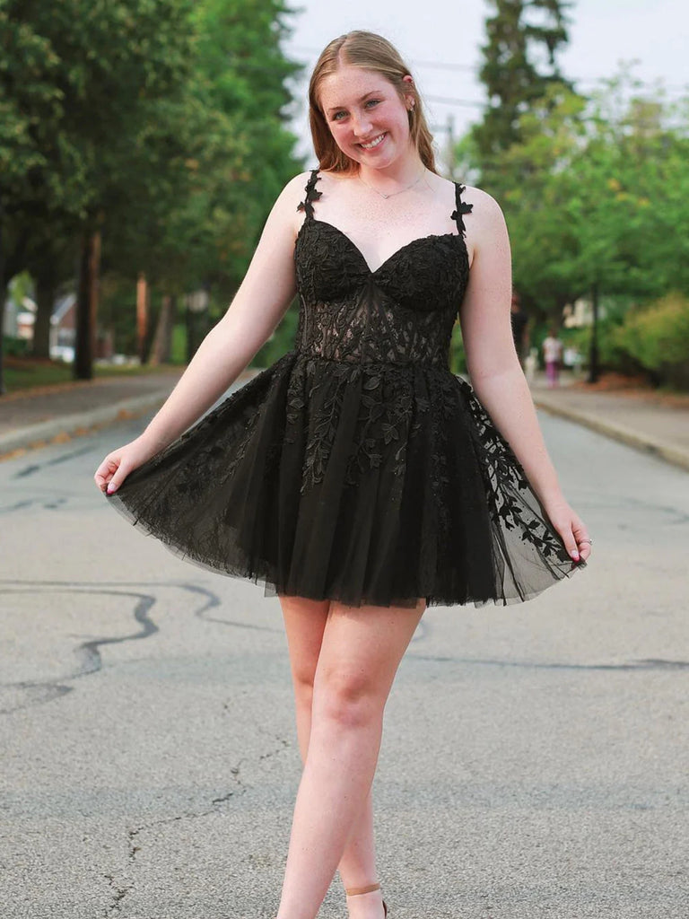 Off the Shoulder Pink/Black Lace Short Prom Dresses, Pink/Black Lace H Shiny Party Off the Shoulder Pink/Black Lace Short Prom Dresses, Pink/Black Lace H Shiny Party