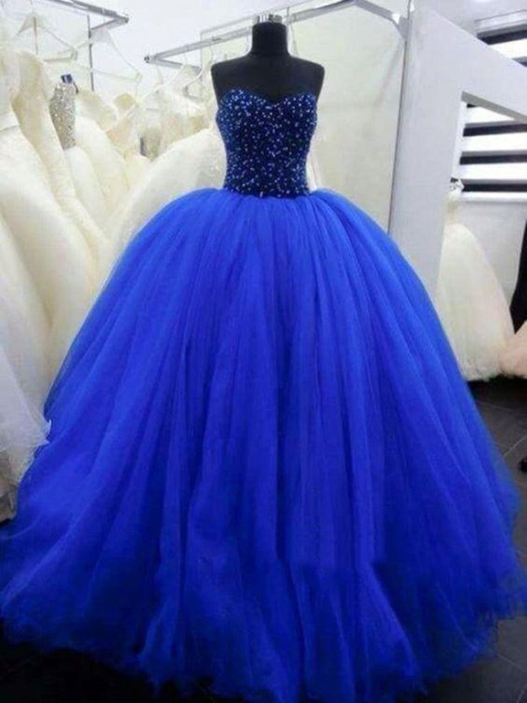 Sweetheart Neck Royal Blue Prom Gown, Royal Blue Prom Dresses, Formal Dresses