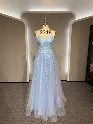 Wholesale Blue Lace Dresses-2318