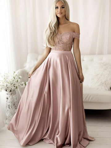 Long Sleeves Lace Appliques Light Champagne Tulle Long Prom Dresses We –  Shiny Party