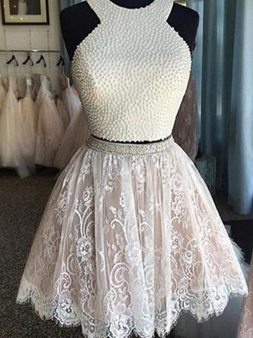 Custom Made Cap Sleeves Champagne Lace Long Prom Dresses, Cap Sleeves –  Shiny Party