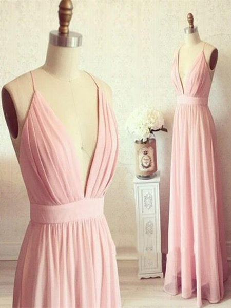 Shiny A Line V Neck Black Red Long Prom Dresses, V Neck Backless Long Formal Evening Dresses