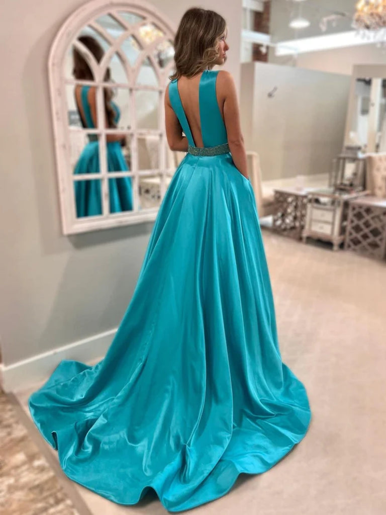 aqua graduation dresses Charming Sheath Strapless Tiffany Aqua Blue Silk Satin Long Prom Dress Anniebride