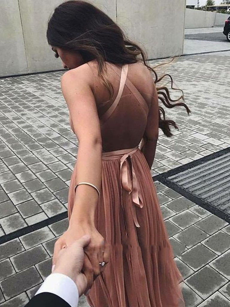 A Line V Neck Backless Prom Dresses, V Neck Backless Formal Dress, V N Shiny Party A Line V Neck Backless Prom Dresses, V Neck Backless Formal Dress, V N Shiny Party