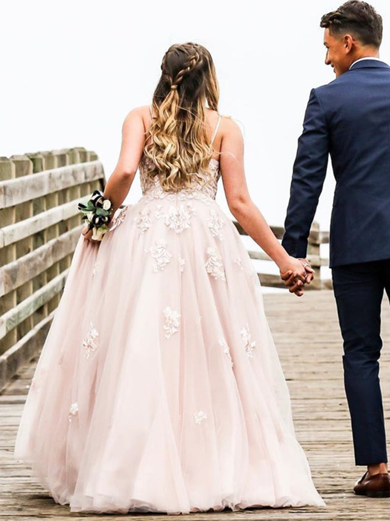 dusty pink wedding dress Boho Dresses Tulle Long Sleeves Off The Shoulder Lisposa The fabric is comfortable for skin Beautiful Light Pink wedding dress.