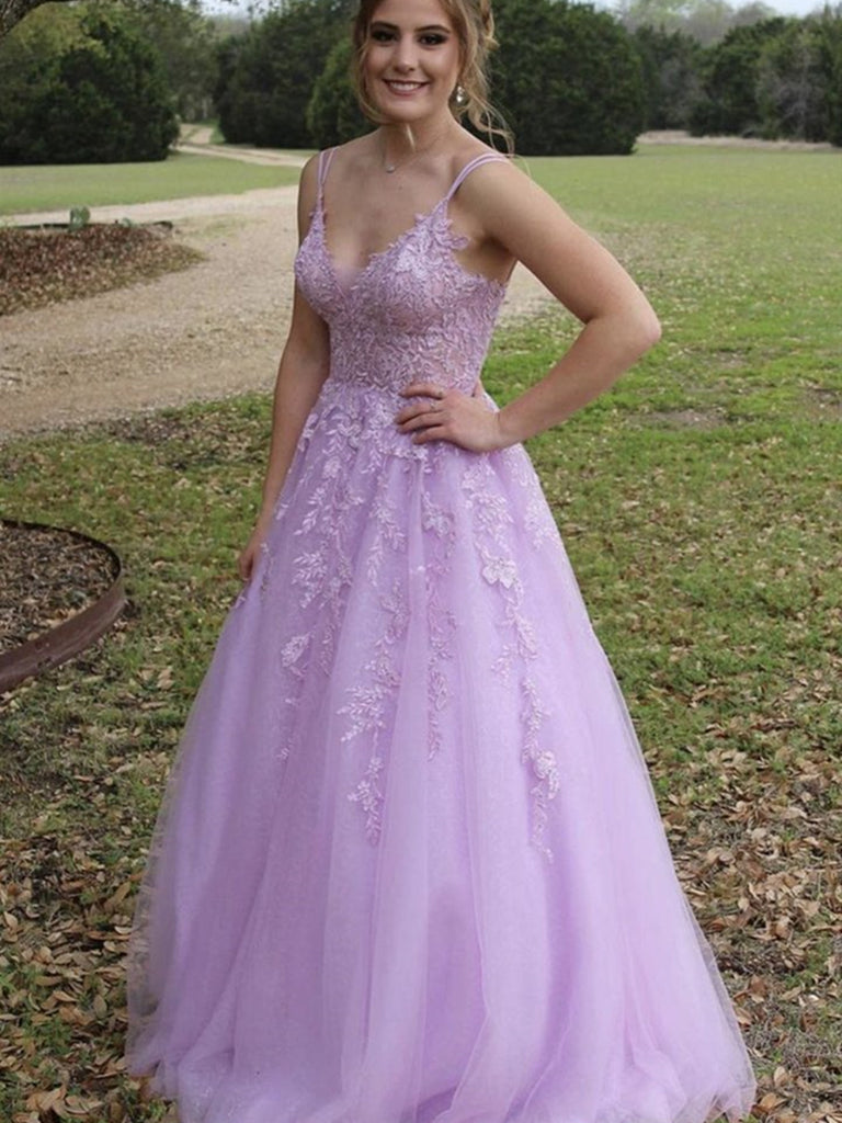 V Neck Purple High Low Prom Dresses, Purple High Low Formal Homecoming –  Simplepromdress