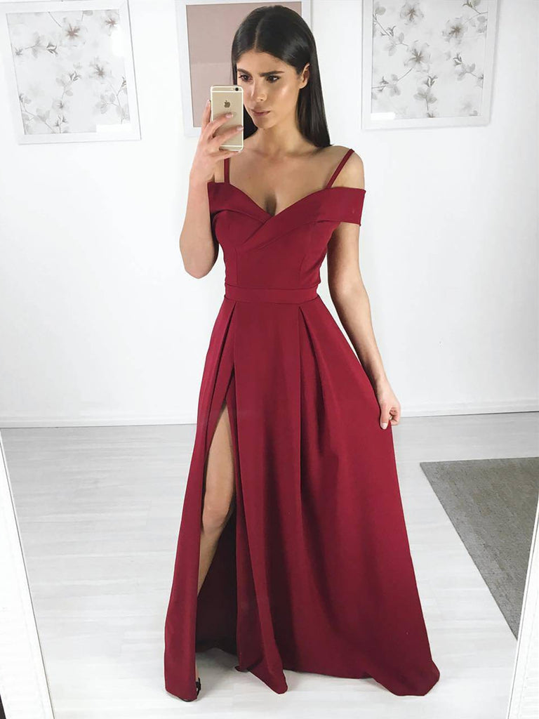 off shoulder slim strap dress Luisa