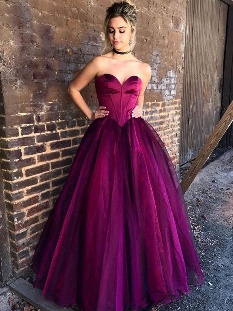 Custom Made Sweetheart Neck Purple/Red Prom Gown, Purple/Red Prom Dresses, Formal Dresses Custom Made Sweetheart Neck Purple/Red Prom Gown, Purple/Red Prom Dresses, Formal Dresses