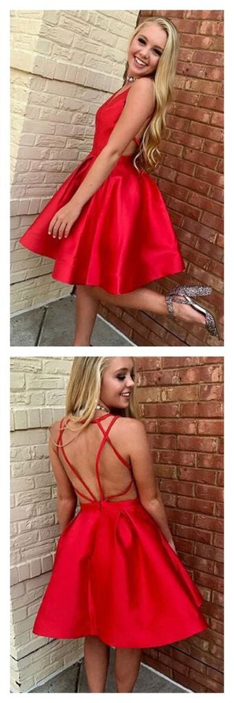 Cute Deep V Neck Black Dresses Red Homecoming Dresses, Sexy Black Prom Shiny Party Cute Deep V Neck Black Dresses Red Homecoming Dresses, Sexy Black Prom Shiny Party