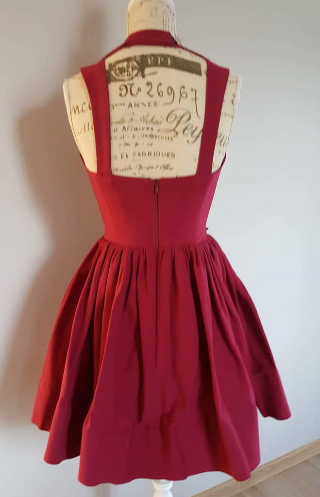 burgundy short dress prom Mini/Short Dress, Puffy Cute Burgundy Homecoming US 16 / Burgundy(As Picture) Mini/Short Burgundy Prom Dress HVEOO Womens Short Sleeve Cocktail
