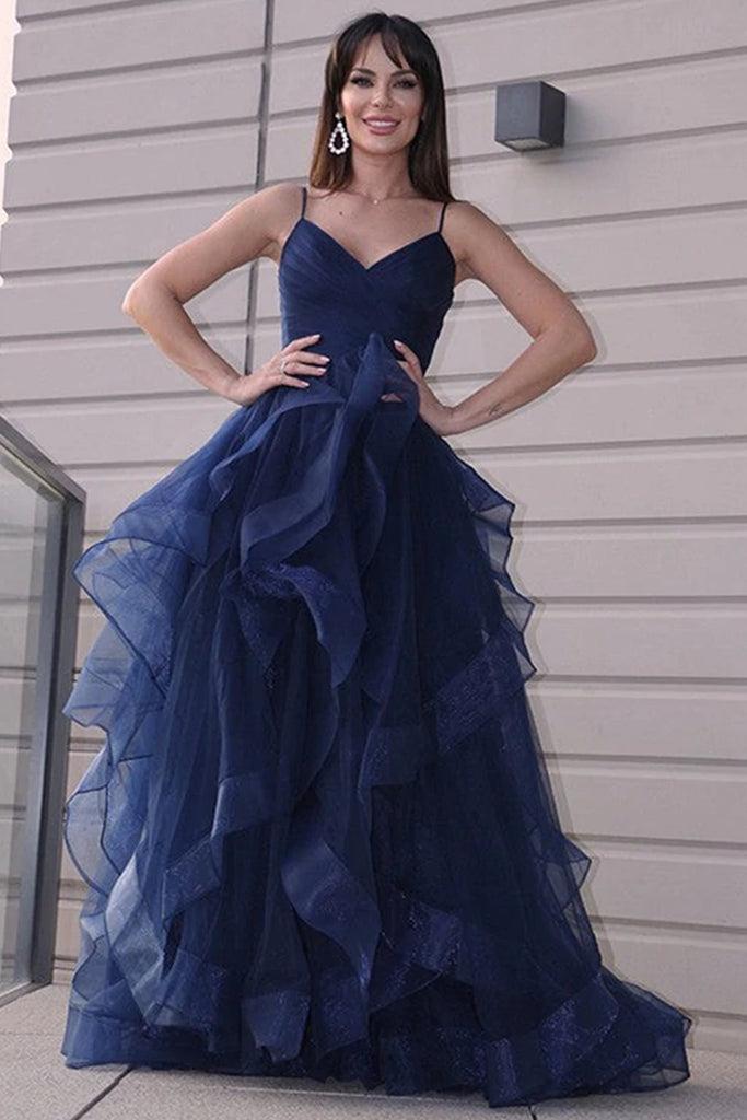 Navy blue best sale long gown