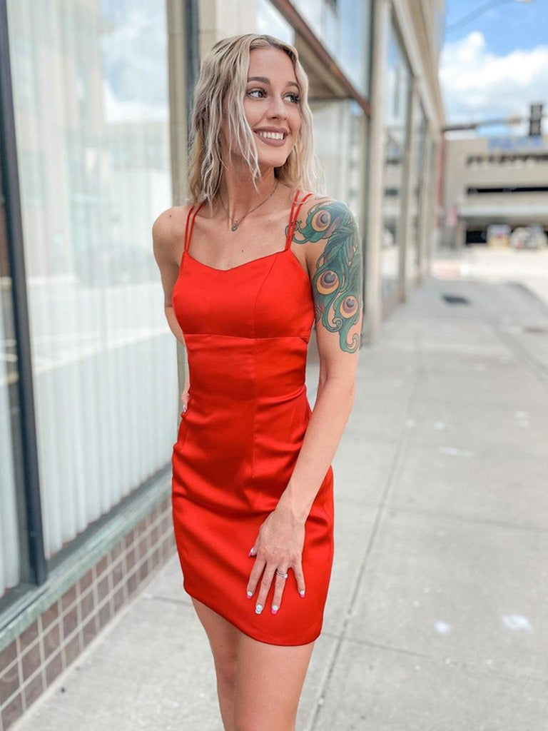 Mermaid Backless Red Short Prom Dress, Backless Red Homecoming Dress, Shiny Party Mermaid Backless Red Short Prom Dress, Backless Red Homecoming Dress, Shiny Party