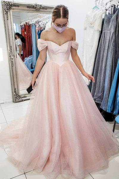 Off Shoulder Open Back Pink Long Prom Dresses, Off the Shoulder Pink Formal Dresses, Pink Evening Dresses
