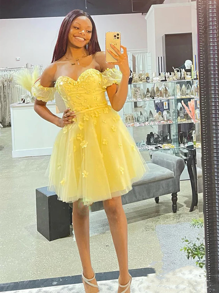 Yellow Beaded Halter Yellow Prom Dresses 2023 With V Neck, Side
