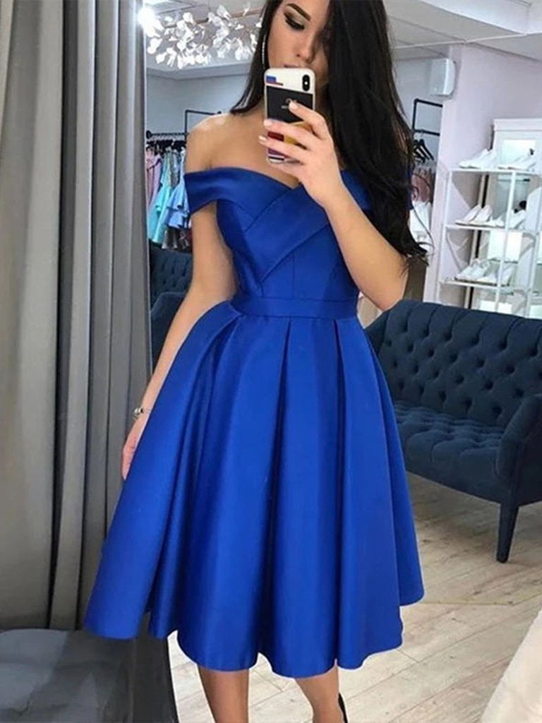 Ruffled Short Glitter Party Dress in Light Blue