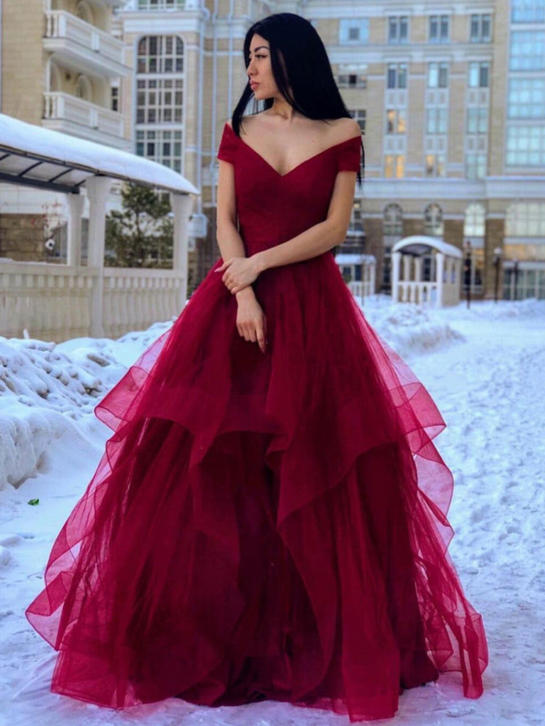 Princess Ball Gown Burgundy Quinceanera Dresses Satin Sweetheart Weddi –  MyChicDress