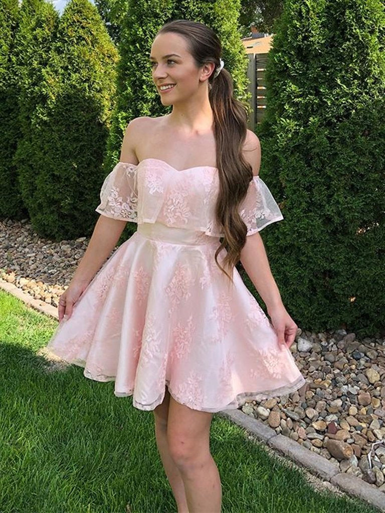 cute short pink dresses Summer Party Dress with Strappy Back Pink / Small Your height with shoes Prom Dresses Cute Hot Pink