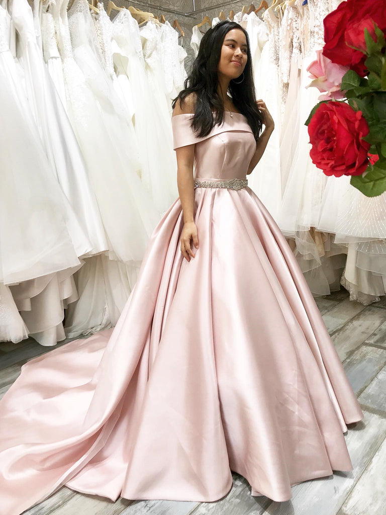 Simple pink satin long prom dress pink satin formal dress,PD22805 ·  lovebridal · Online Store Powered by Storenvy