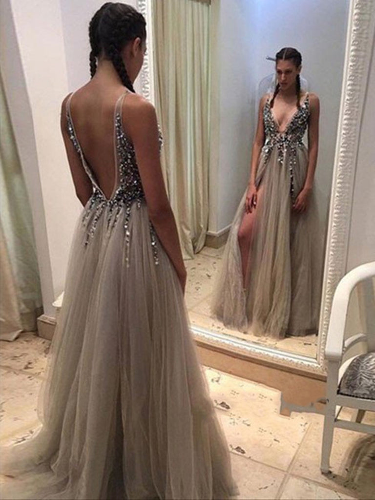 Lady Sexy Evening Dress Sequined V-neck Mermaid Formal Dresses Ball Gown  Party L | eBay