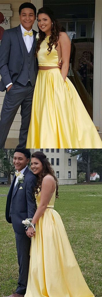 yellow prom dress and suit matching Blue suit with yellow dress