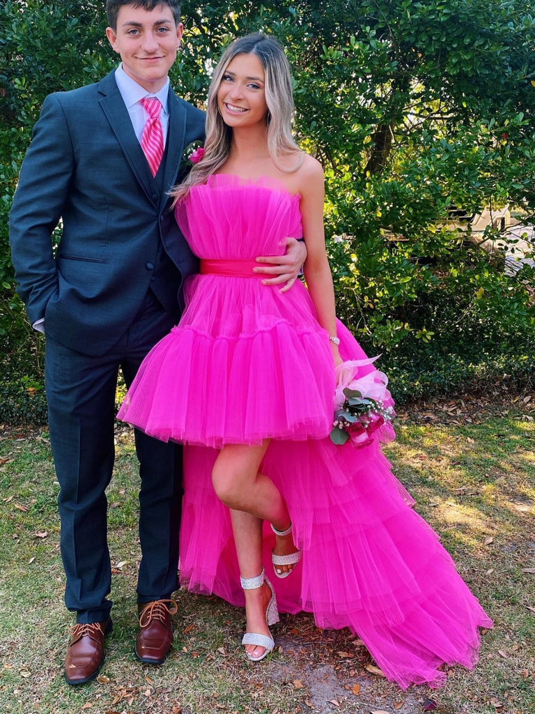 hot pink dress combination Sexy Mermaid Long Hot Pink Prom Dress Party Dress 22th Birthday Outfit PreppyDress