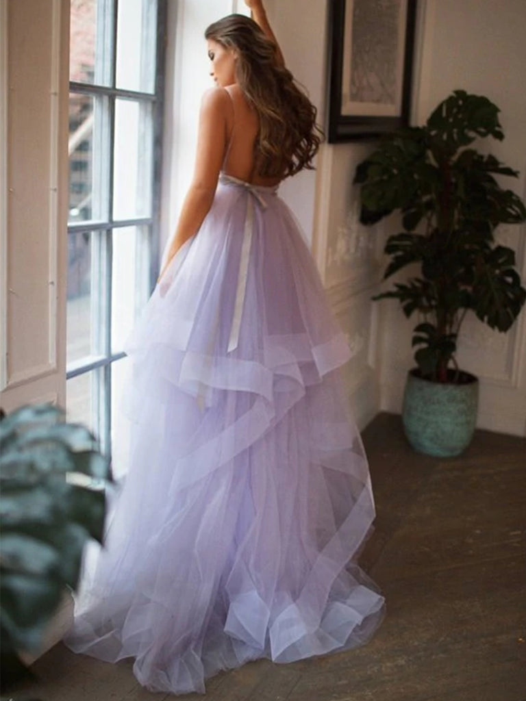 purple backless prom dress Shiny V Neck Backless Purple Long Prom Dress, Open Back Purple Formal abcprom