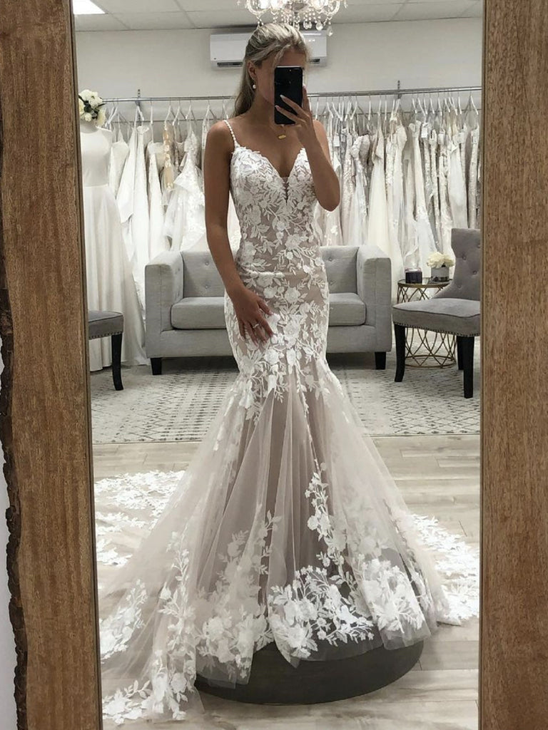 champagne formal dresses for wedding Ballbella One Shoulder Champagne Prom Dress Mermaid Slit Long