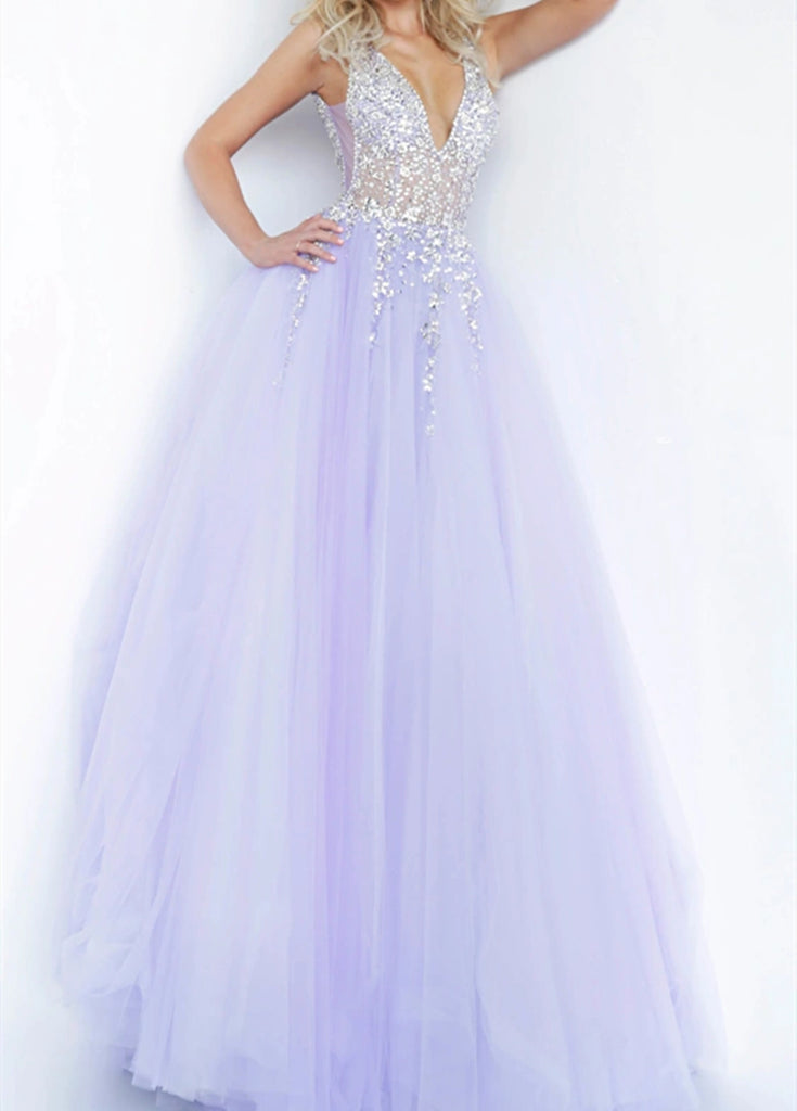 Wholesale Purple Beaded Prom Dresses
